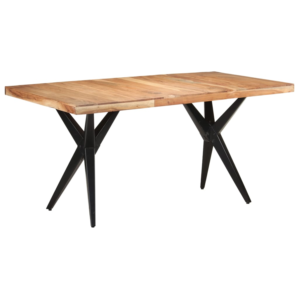 Eettafel 160 x 80 x 76 cm Massief acaciahout