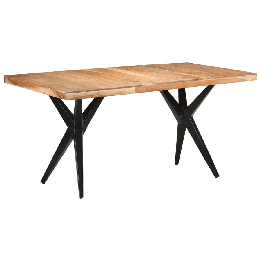 Eettafel 160 x 80 x 76 cm Massief acaciahout