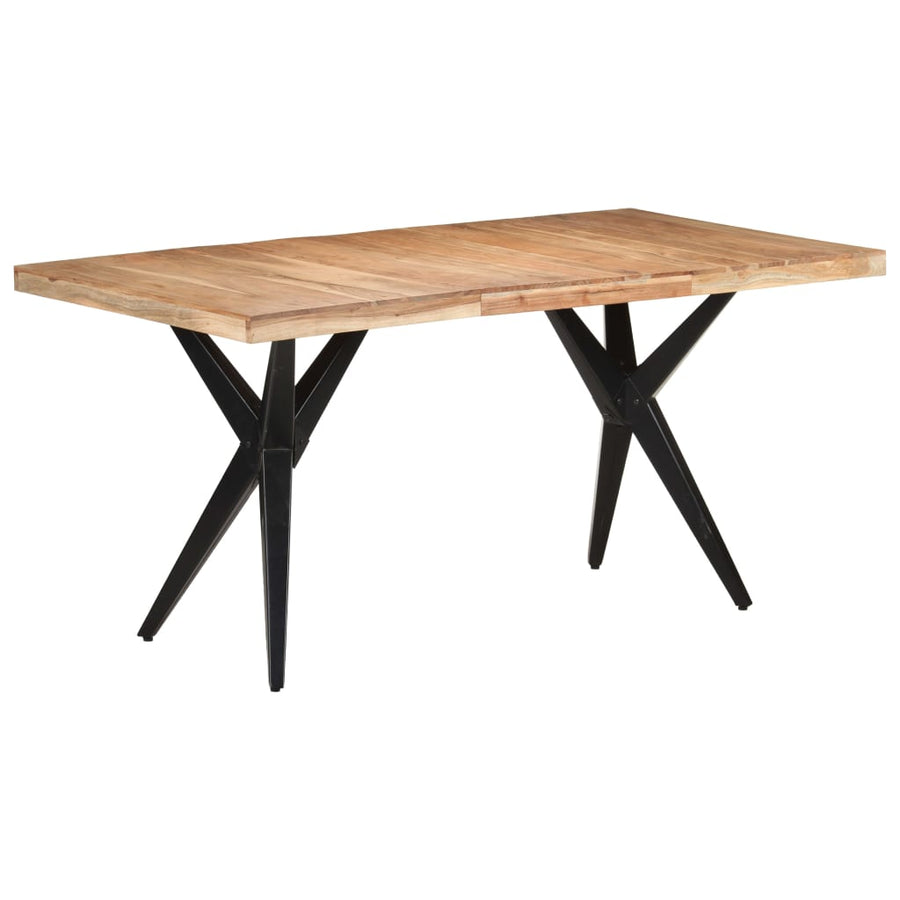 Eettafel 160 x 80 x 76 cm Massief acaciahout