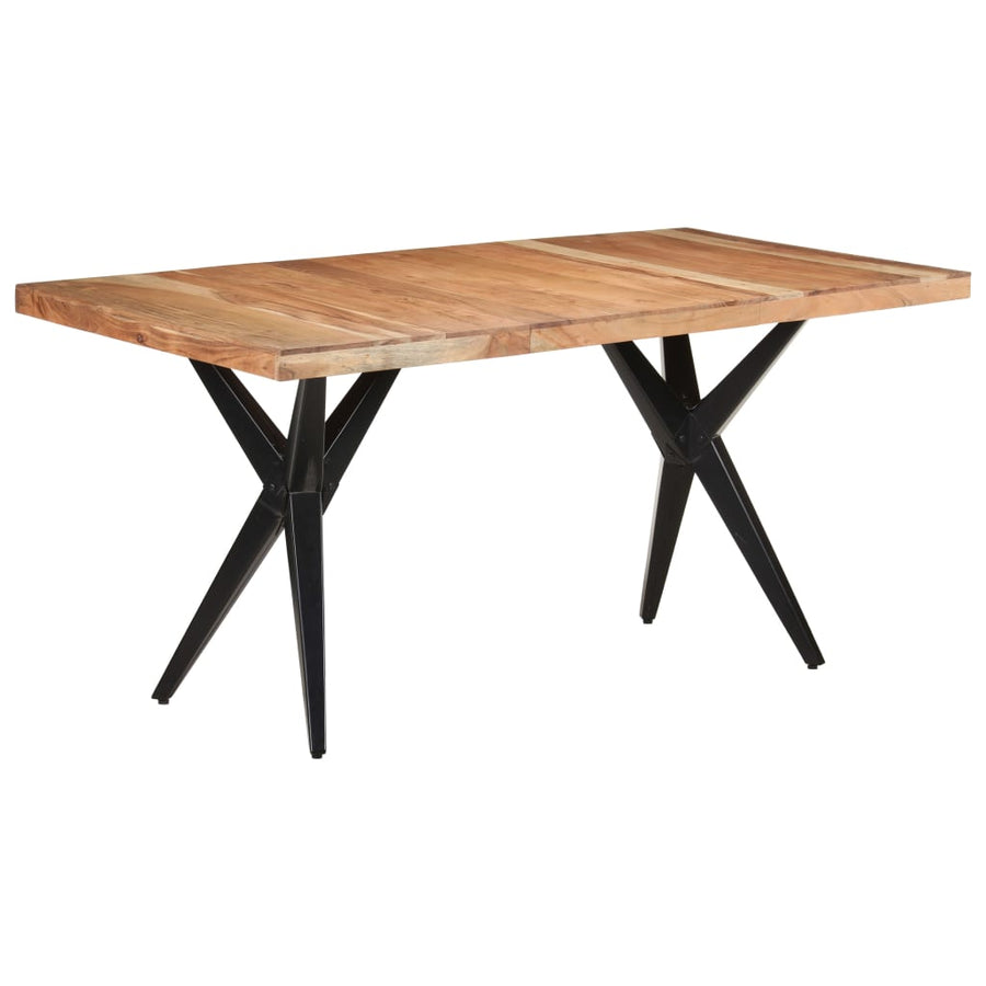 Eettafel 160 x 80 x 76 cm Massief acaciahout