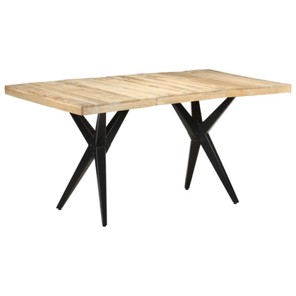 Eettafel 160x80x76 cm ruw mangohout