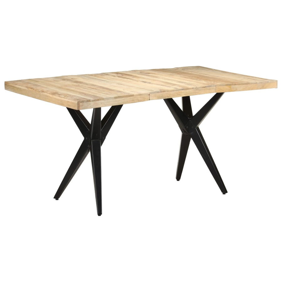 Eettafel 160x80x76 cm ruw mangohout