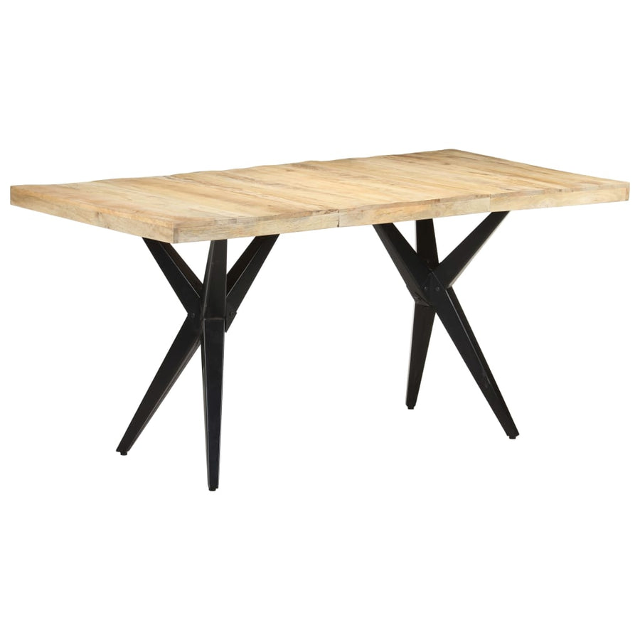 Eettafel 160x80x76 cm ruw mangohout