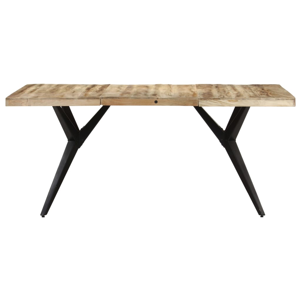 Eettafel 160x80x76 cm ruw mangohout