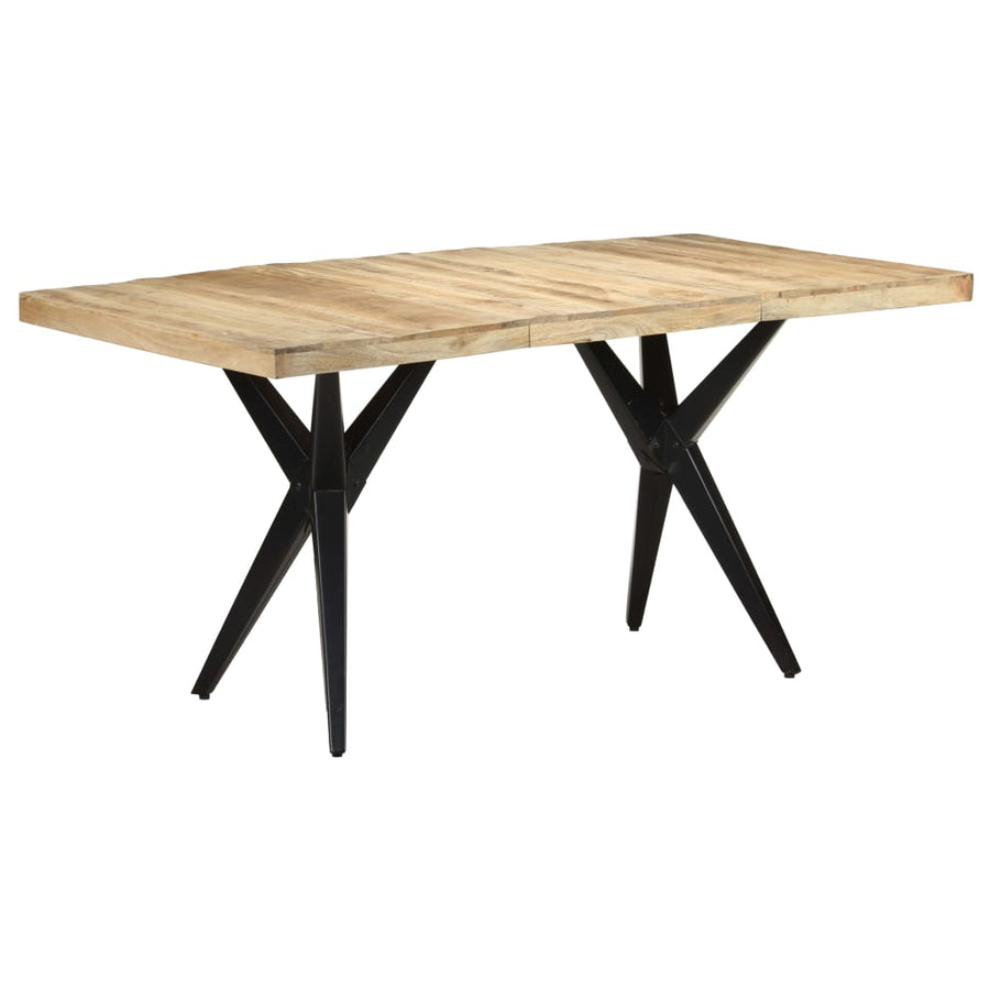 Eettafel 160x80x76 cm ruw mangohout