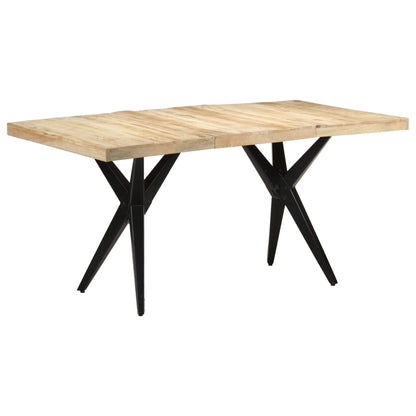 Eettafel 160x80x76 cm ruw mangohout
