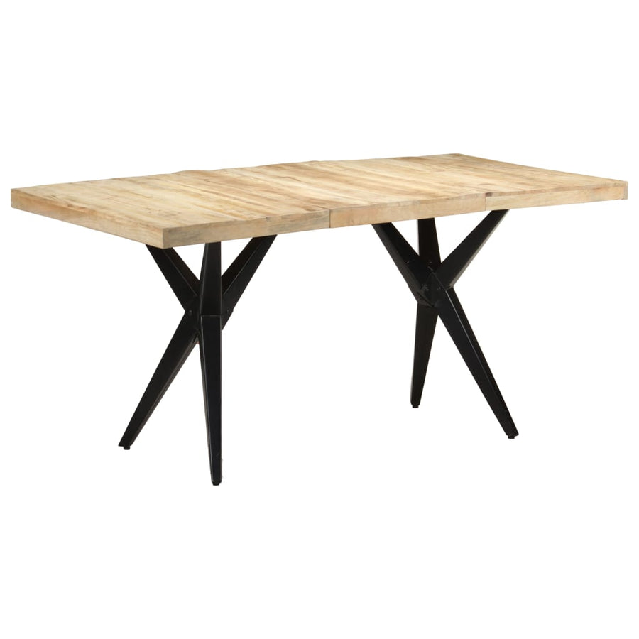 Eettafel 160x80x76 cm ruw mangohout