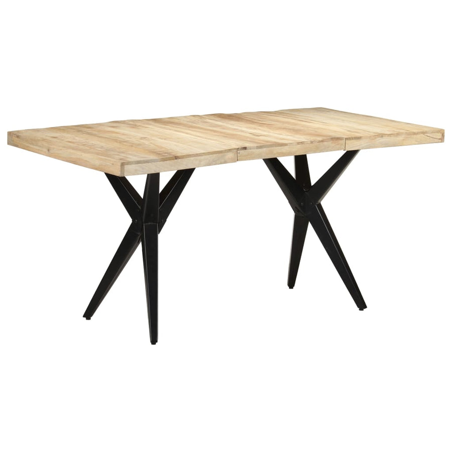 Eettafel 160x80x76 cm ruw mangohout
