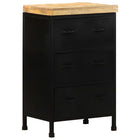 Dressoir 47x35x76 cm ruw mangohout wandmontage