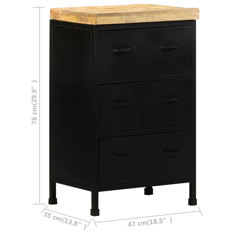 Dressoir 47x35x76 cm ruw mangohout