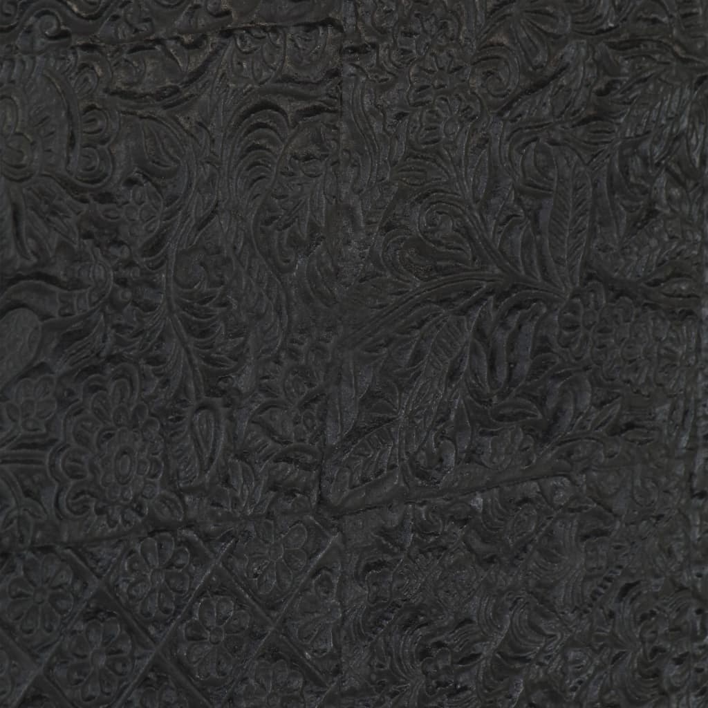 Tv-Meubel 115X30X46 Cm Massief Mangohout Zwart Multikleur