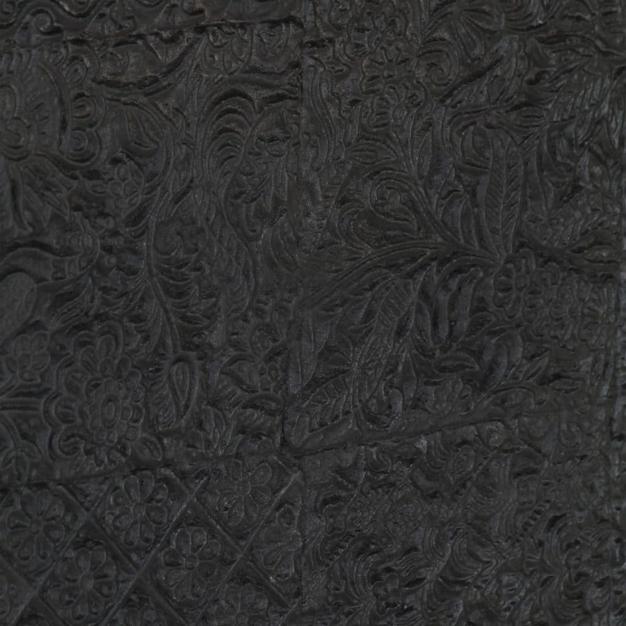Tv-Meubel 115X30X46 Cm Massief Mangohout Zwart Multikleur