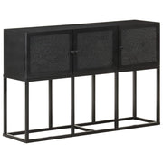 Dressoir 115x30x76 cm massief mangohout zwart