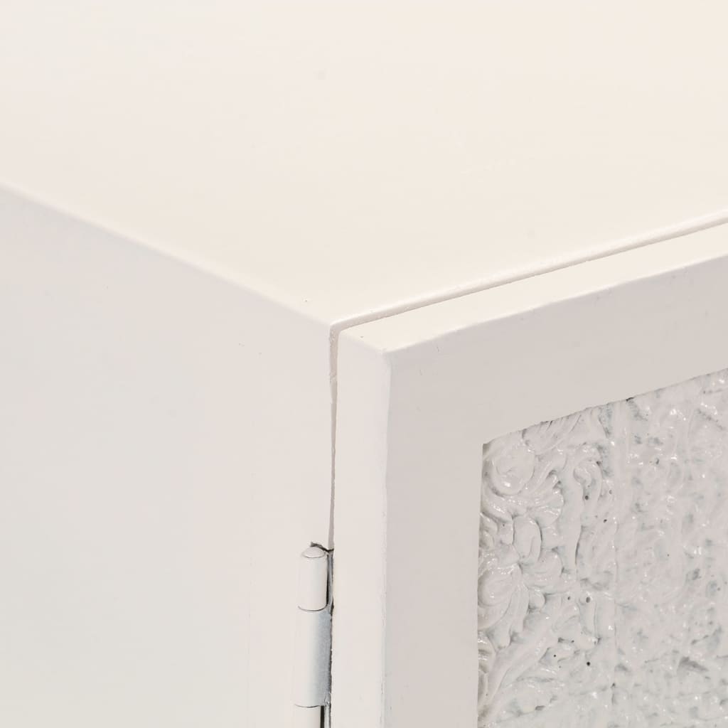 Dressoir 5X30X76 Cm Massief Mangohout Wit