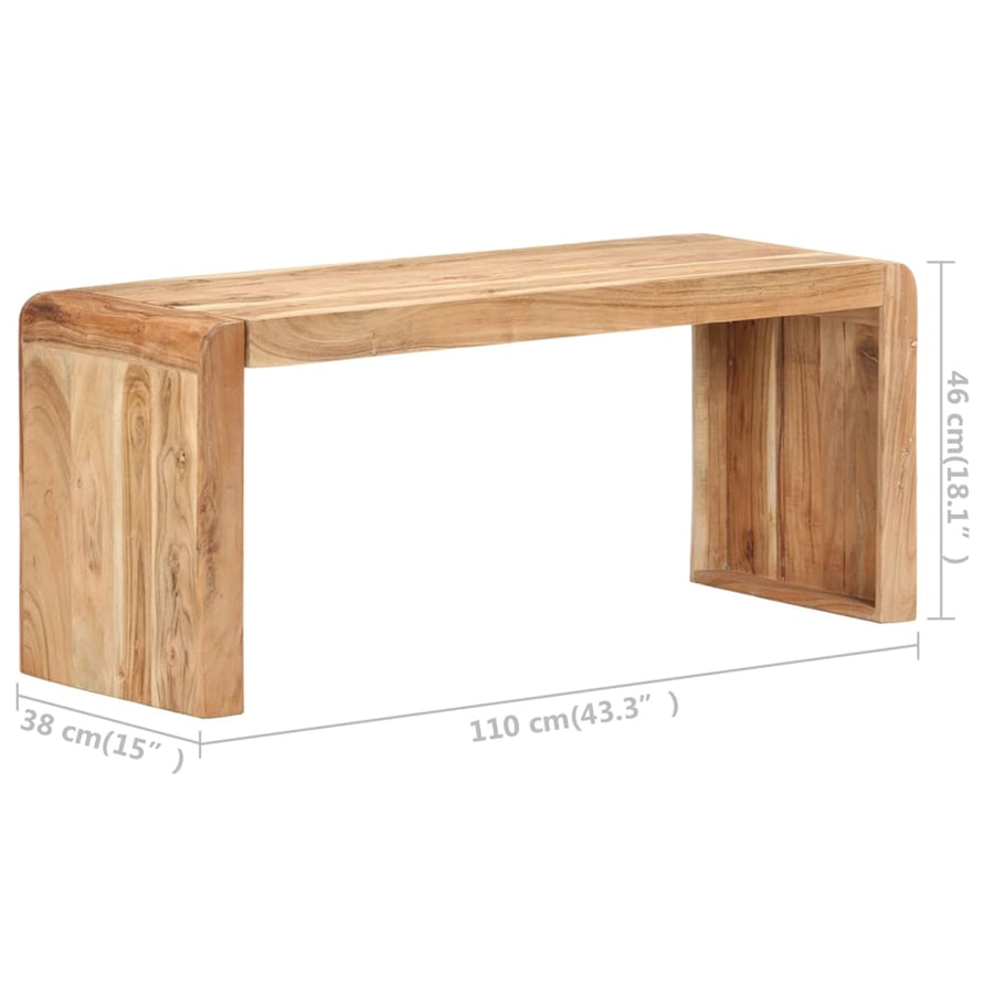 Bankje Massief Acaciahout 110 x 38 x 46 cm