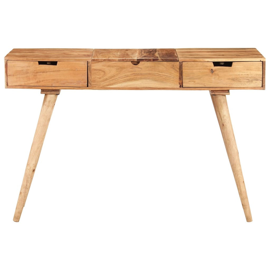 Kaptafel met spiegel 112x45x76 cm massief acaciahout Massief acaciahout