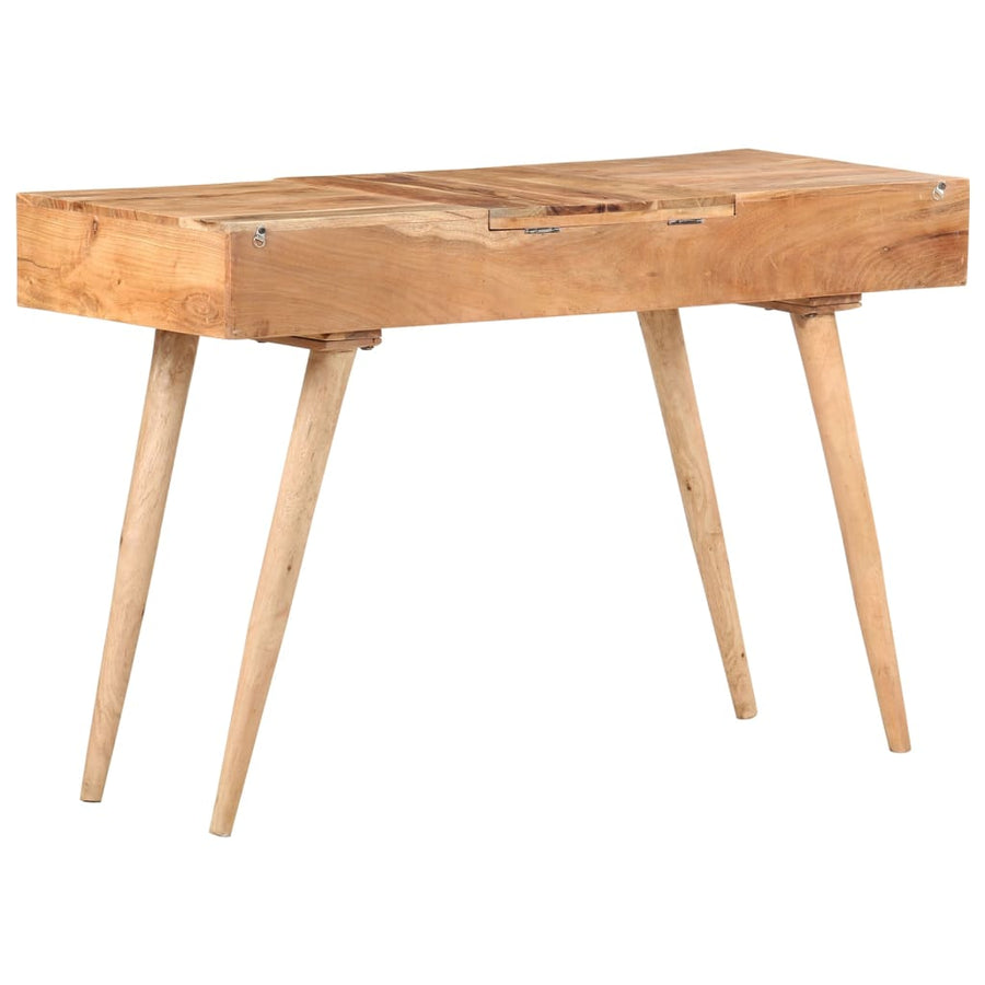 Kaptafel met spiegel 112x45x76 cm massief acaciahout Massief acaciahout