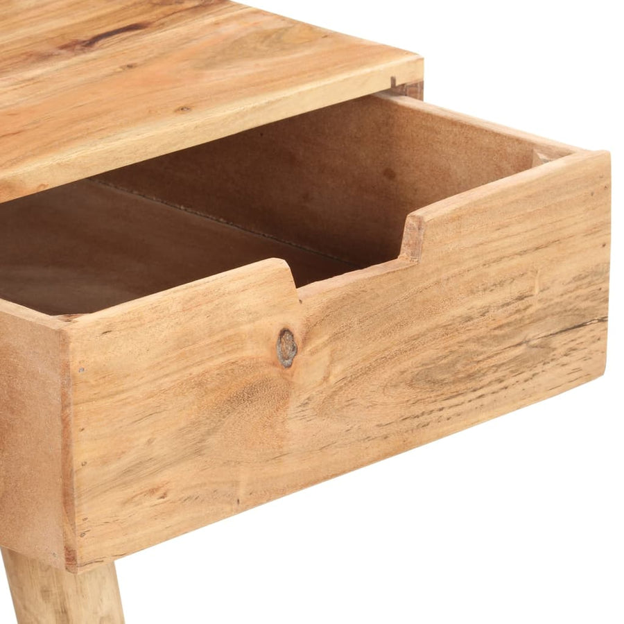 Kaptafel met spiegel 112x45x76 cm massief acaciahout Massief acaciahout