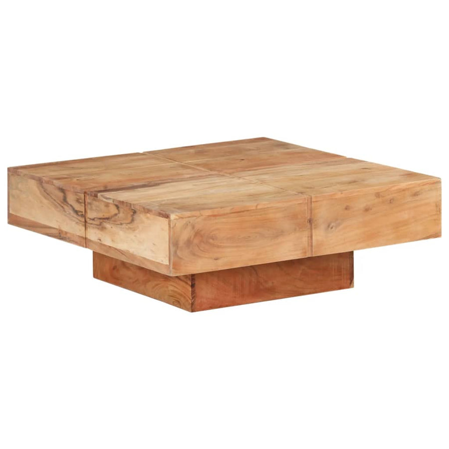 Salontafel 80 x 80 x 28 cm Massief acaciahout