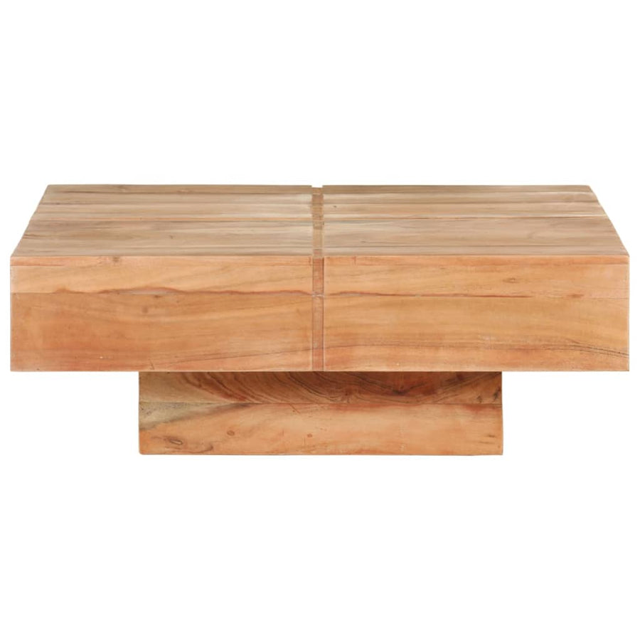 Salontafel 80 x 80 x 28 cm Massief acaciahout