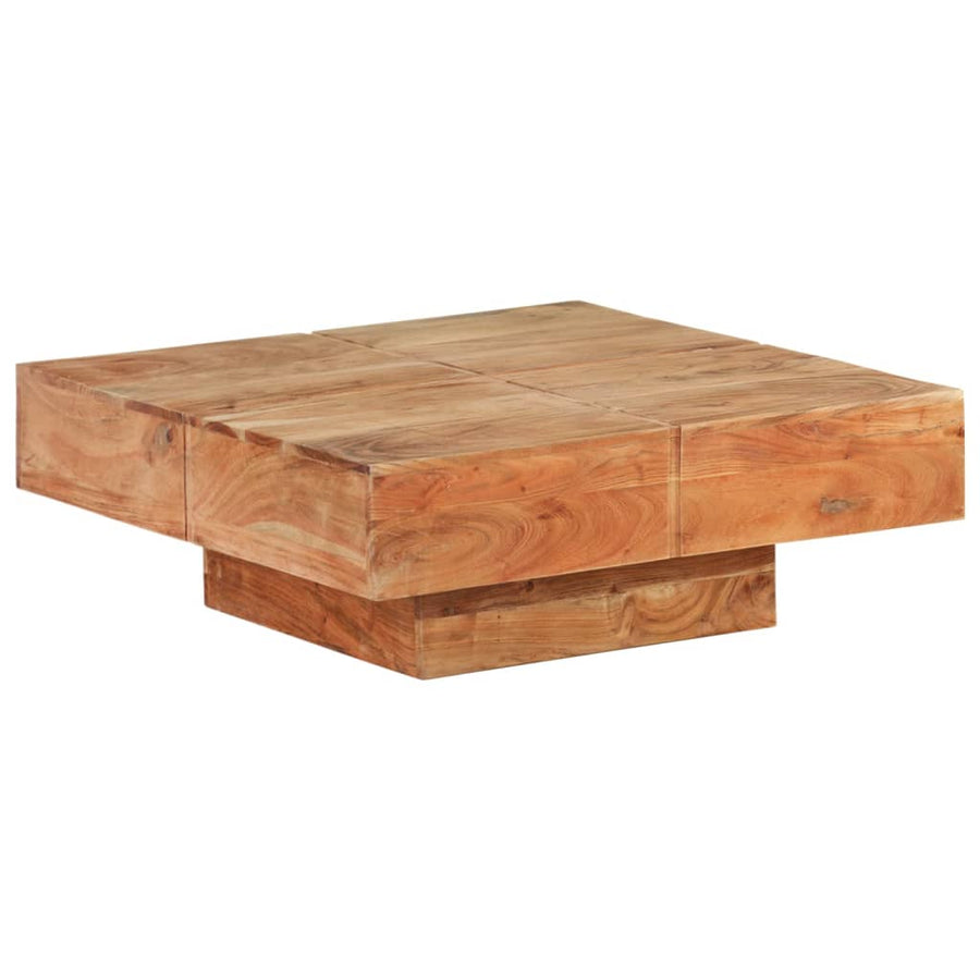 Salontafel 80 x 80 x 28 cm Massief acaciahout