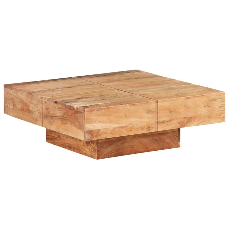 Salontafel 80 x 80 x 28 cm Massief acaciahout