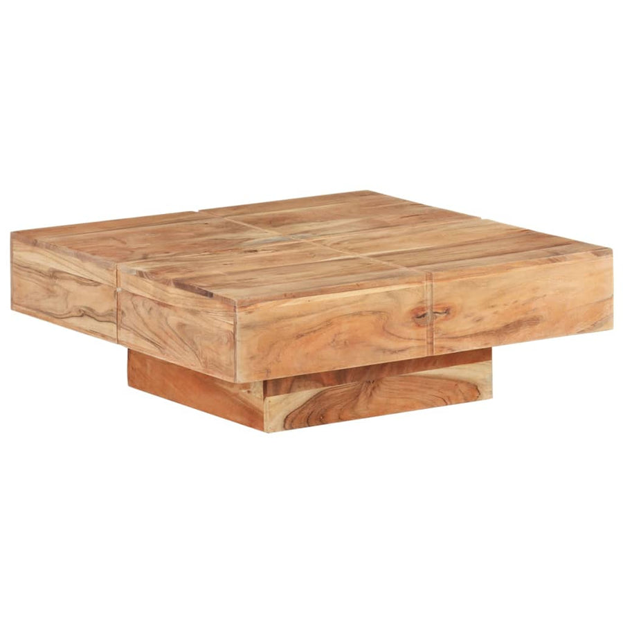 Salontafel 80 x 80 x 28 cm Massief acaciahout