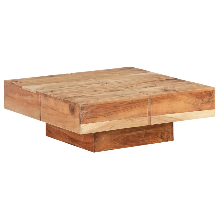 Salontafel 80 x 80 x 28 cm Massief acaciahout