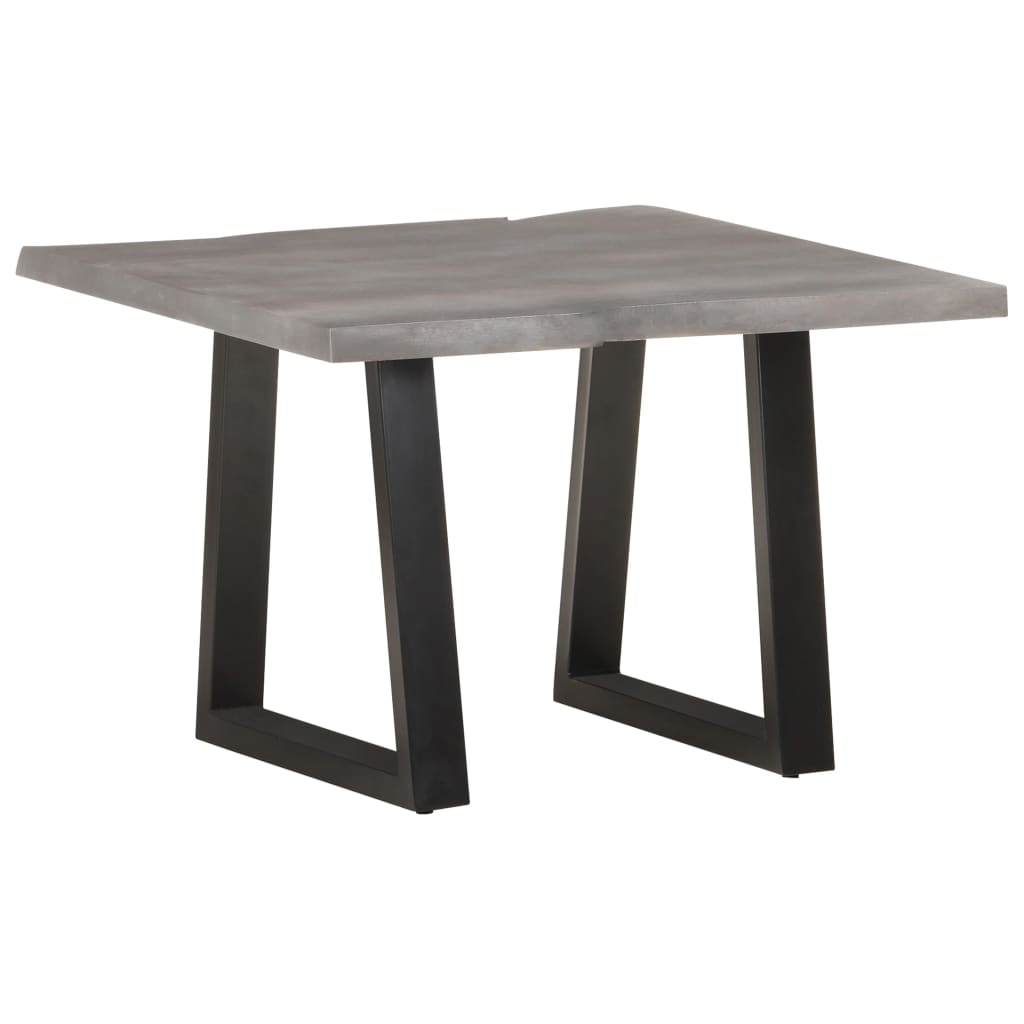 Salontafel Met Natuurlijke Randen Acaciahout 60 x 60 x 40 cm Grijs