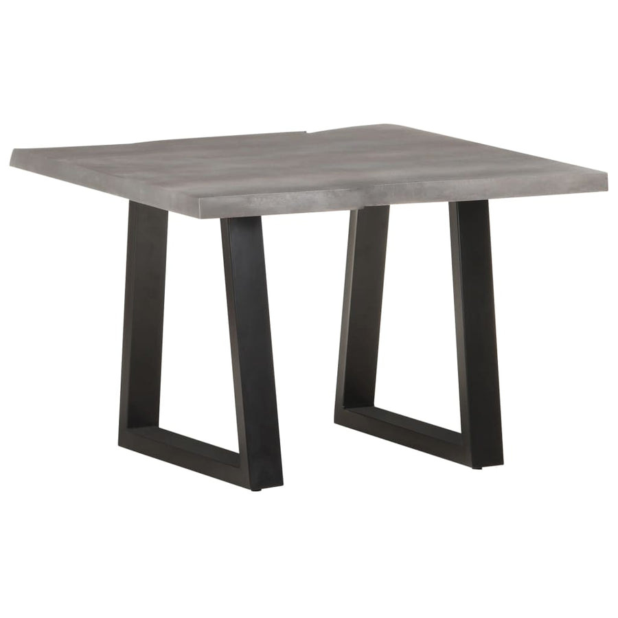 Salontafel Met Natuurlijke Randen Acaciahout 60 x 60 x 40 cm Grijs