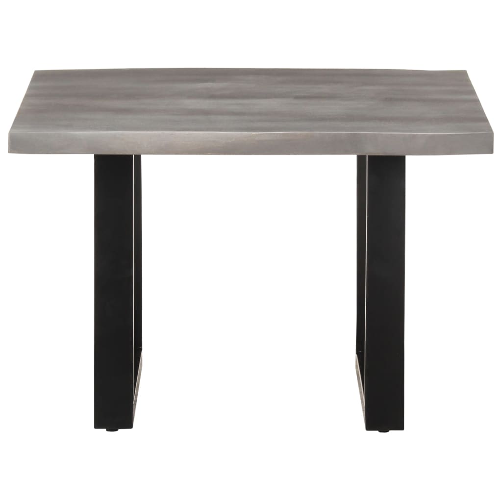 Salontafel Met Natuurlijke Randen Acaciahout 60 x 60 x 40 cm Grijs