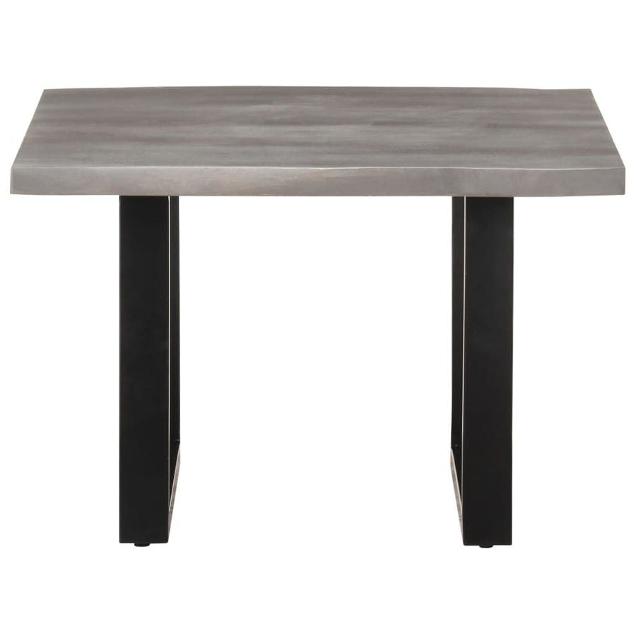 Salontafel Met Natuurlijke Randen Acaciahout 60 x 60 x 40 cm Grijs