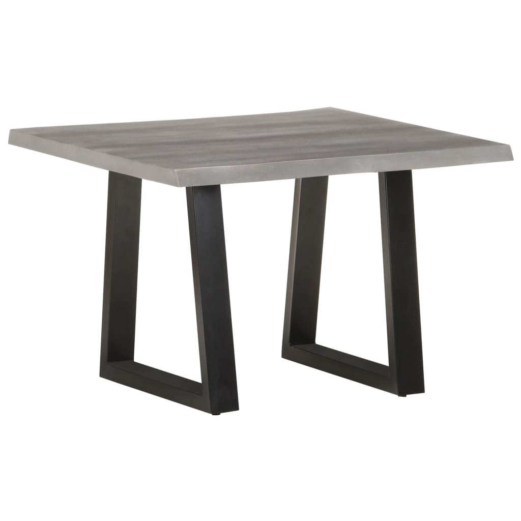Salontafel Met Natuurlijke Randen Acaciahout 60 x 60 x 40 cm Grijs
