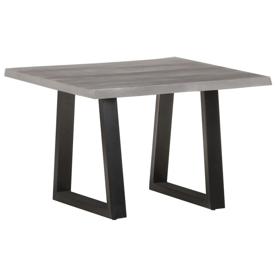 Salontafel Met Natuurlijke Randen Acaciahout 60 x 60 x 40 cm Grijs