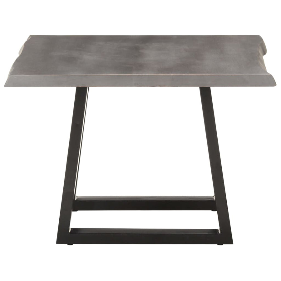 Salontafel Met Natuurlijke Randen Acaciahout 60 x 60 x 40 cm Grijs