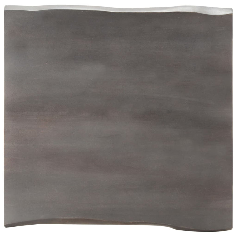 Salontafel Met Natuurlijke Randen Acaciahout 60 x 60 x 40 cm Grijs