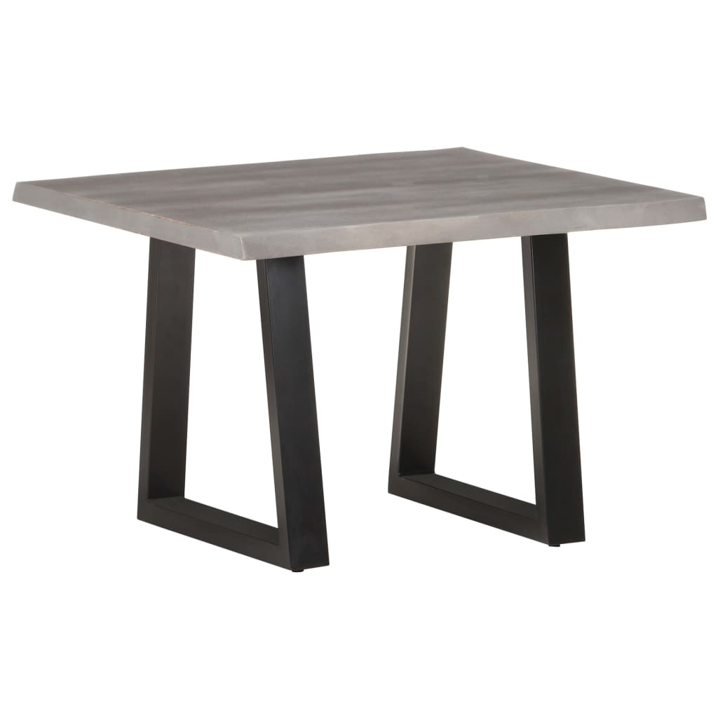 Salontafel Met Natuurlijke Randen Acaciahout 60 x 60 x 40 cm Grijs