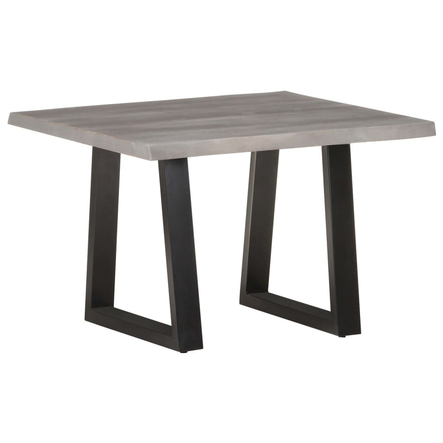 Salontafel Met Natuurlijke Randen Acaciahout 60 x 60 x 40 cm Grijs