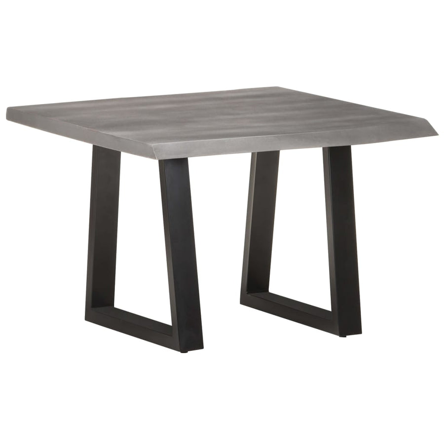 Salontafel Met Natuurlijke Randen Acaciahout 60 x 60 x 40 cm Grijs