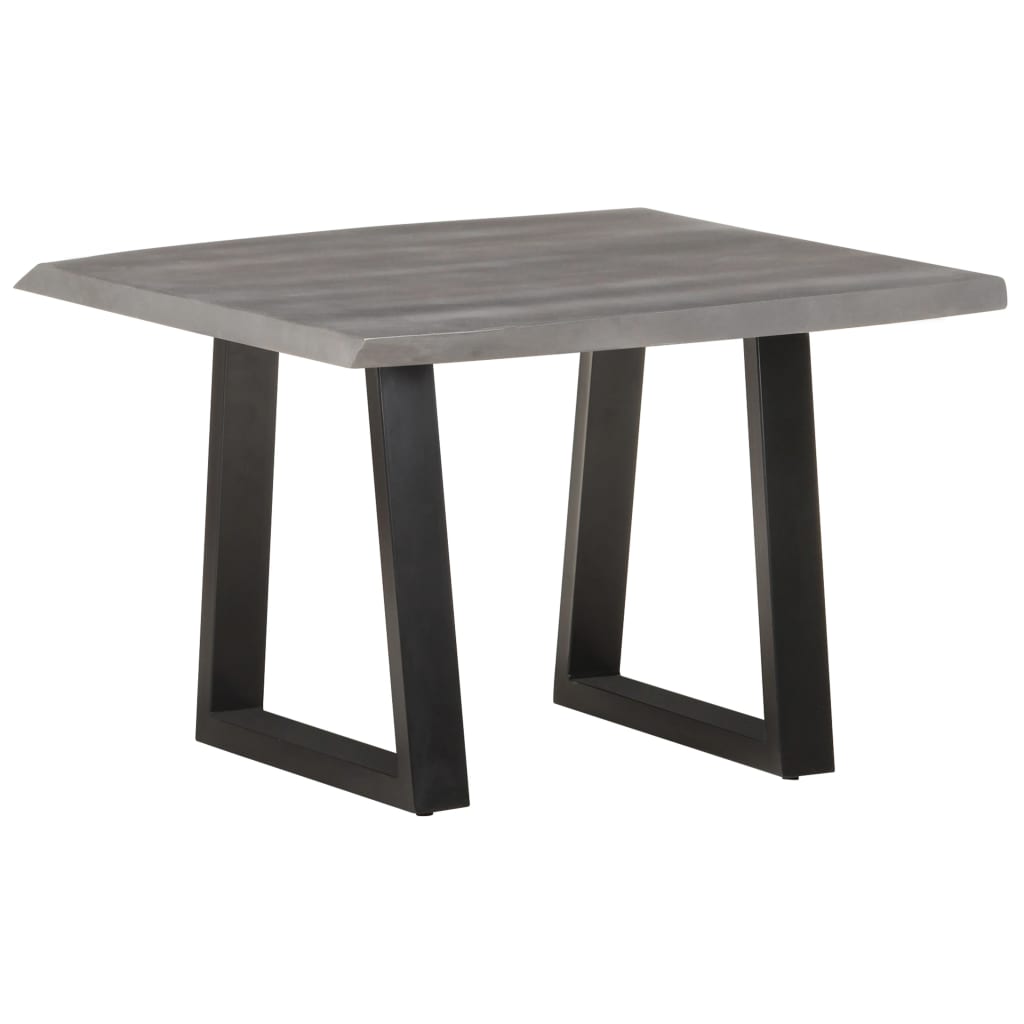 Salontafel Met Natuurlijke Randen Acaciahout 60 x 60 x 40 cm Grijs
