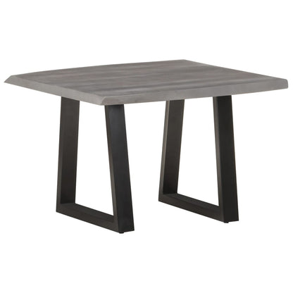 Salontafel Met Natuurlijke Randen Acaciahout 60 x 60 x 40 cm Grijs