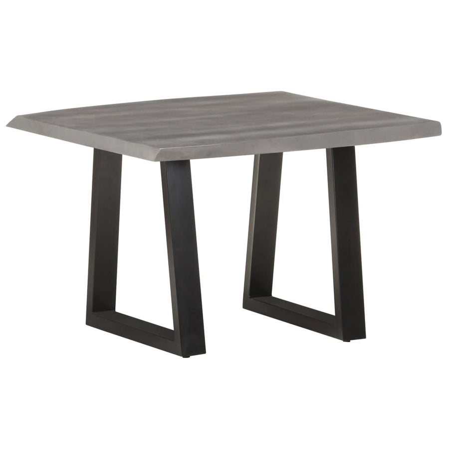 Salontafel Met Natuurlijke Randen Acaciahout 60 x 60 x 40 cm Grijs