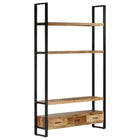 Boekenkast massief mangohout 118x30x200 cm
