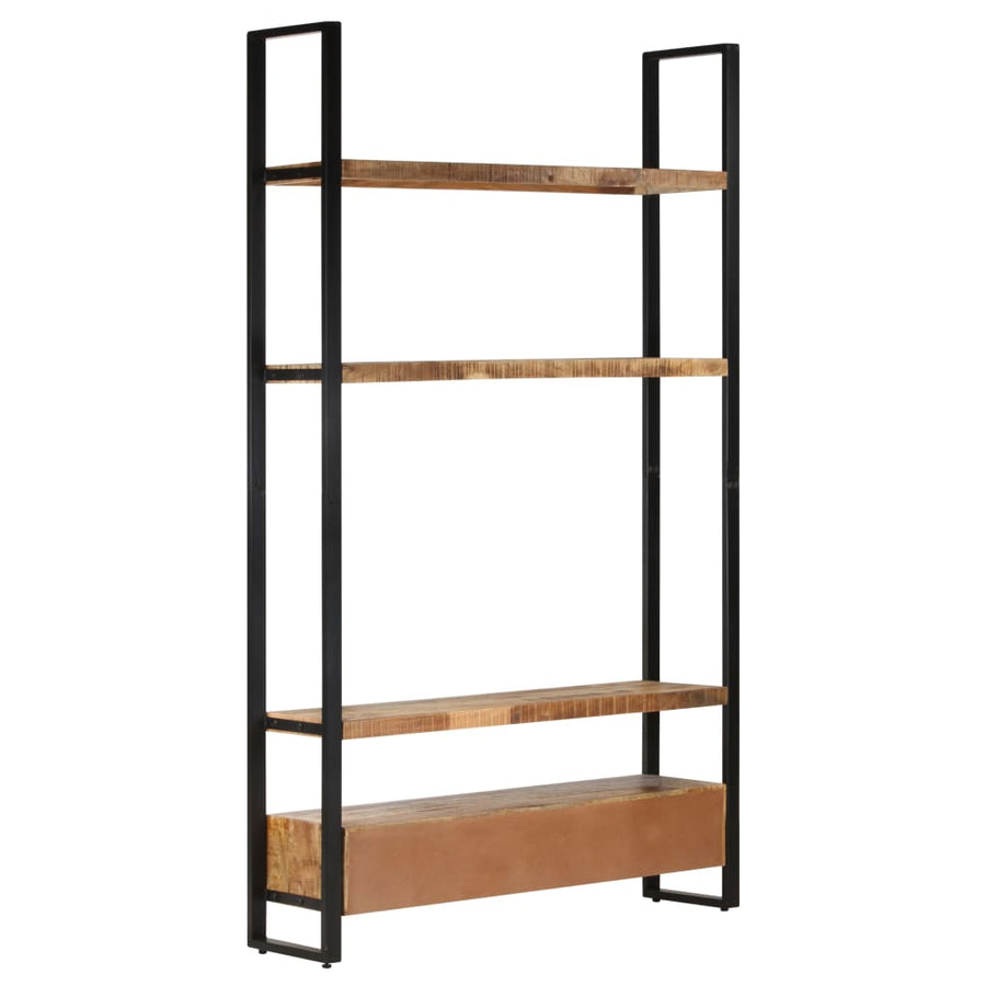 Boekenkast 118x30x200 cm massief ruw mangohout