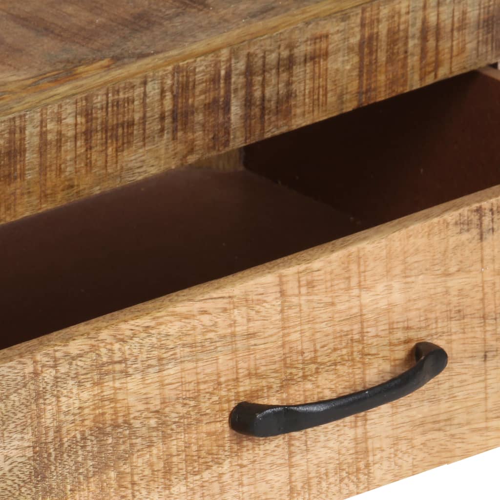 Boekenkast 118x30x200 cm massief ruw mangohout