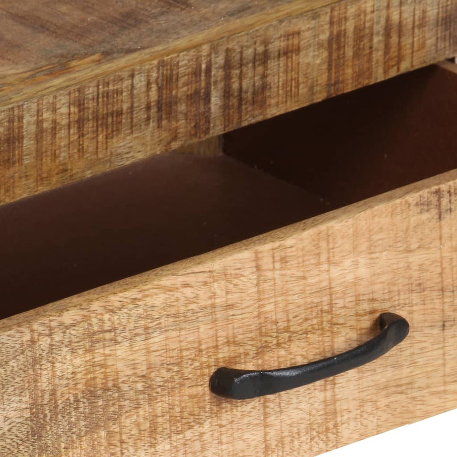 Boekenkast 118x30x200 cm massief ruw mangohout
