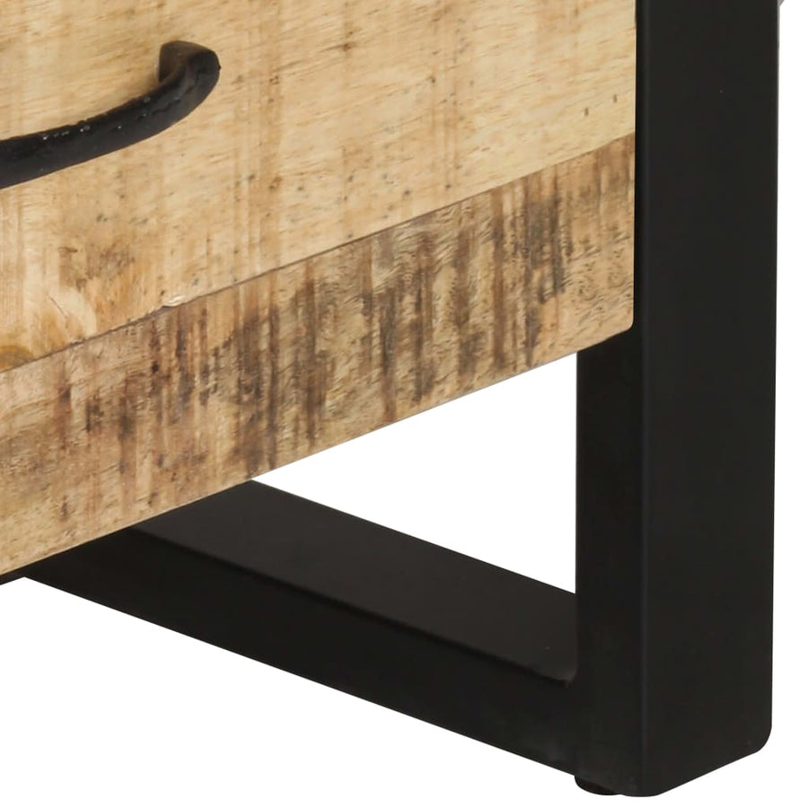 Boekenkast 118x30x200 cm massief ruw mangohout