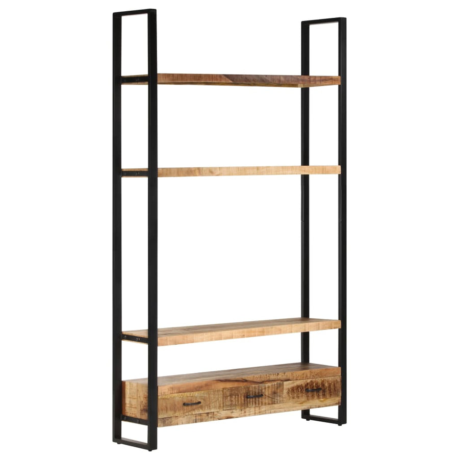 Boekenkast 118x30x200 cm massief ruw mangohout