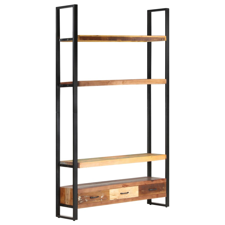 Boekenkast 118X30X200 Cm massief gerecycled hout