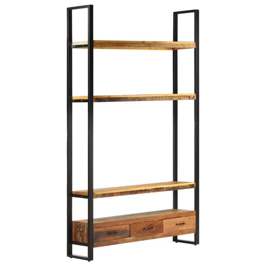 Boekenkast 118X30X200 Cm massief gerecycled hout